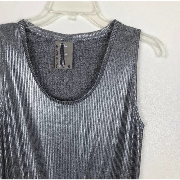 Dolan silver metallic sleeveless dress sz xs - Picture 3 of 6
